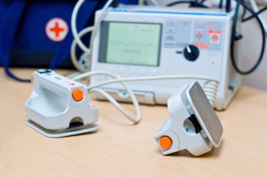Heart Defibrillator - emergency high technology equipment