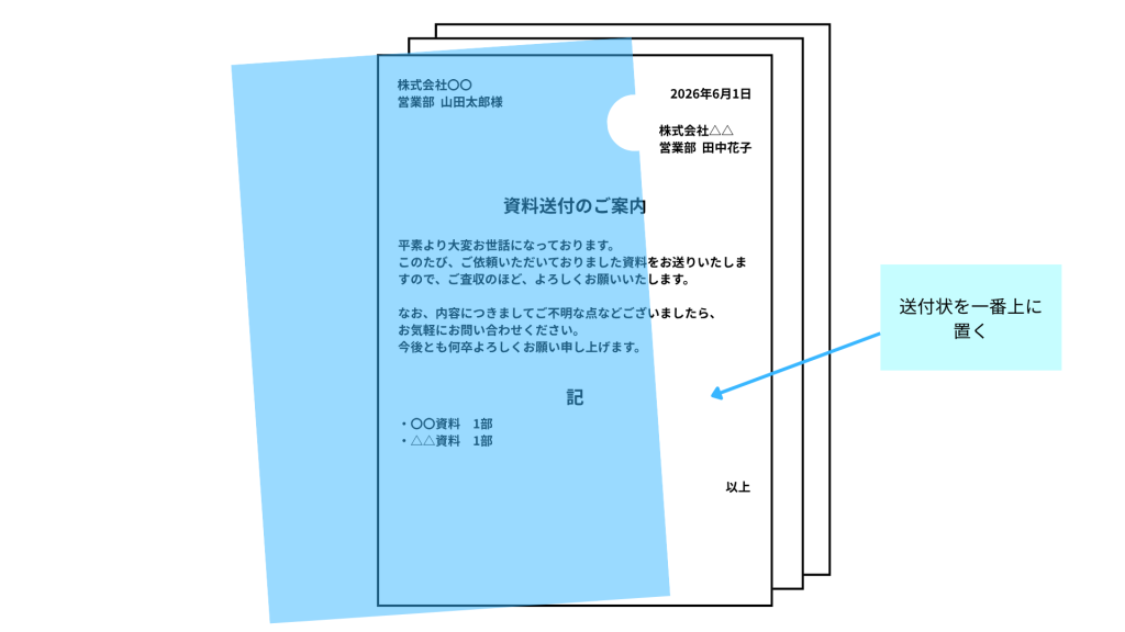 書類を折らずに入れる場合はクリアファイルに入れる